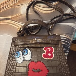 PLAYNOMORE BRN HAND/CROSSBODY BAG.ECU